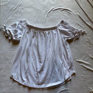 H&M White Off the Shoulder Womens Top Small